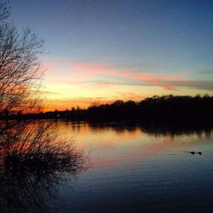 Ruislip Lido at Sunset